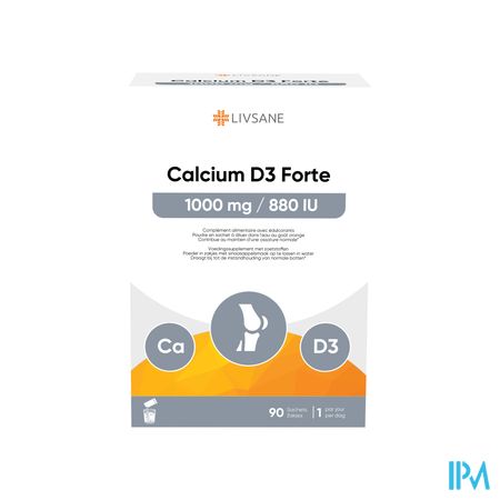 Livsane Calcium D3 Forte 1000/880 Zakje 90