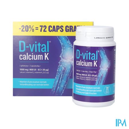 D-vital Calcium K Caps 2x180 Promo