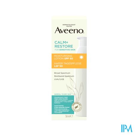 Aveeno Calm+restore Hydraterende Lotion Spf50 50ml