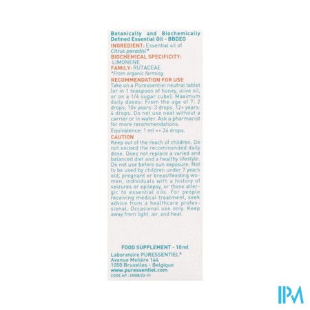 Puressentiel Eo Pompelmoes Bio 10ml