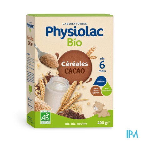 Physiolac Cereales Cacao Bio 200g Nf