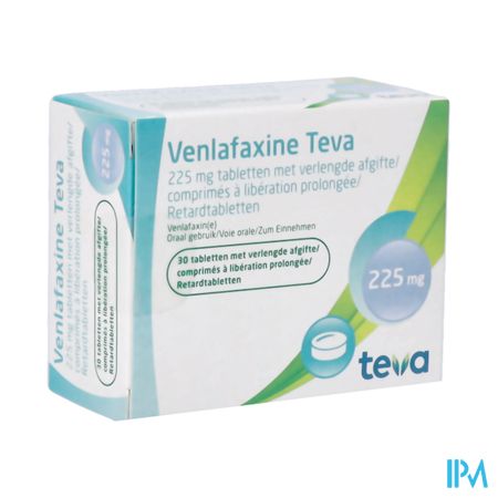 Venlafaxine Teva Comp Verlengde Afgifte 30x225mg