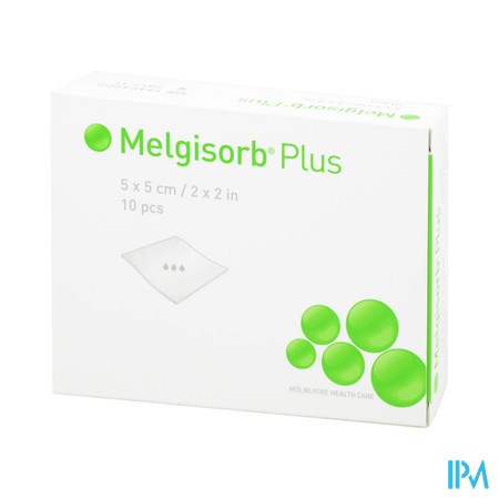 Melgisorb Plus Kp Ster 5x 5cm 10 252000