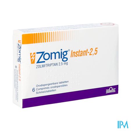 Zomig Instant Tabl 6 X 2,5mg