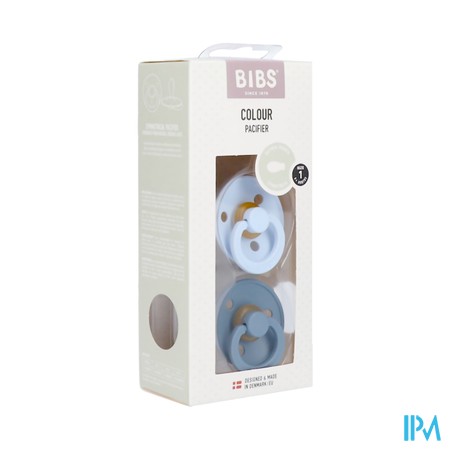 Bibs 1 Fopspeen Symmetric Duo Baby Blue/petrol