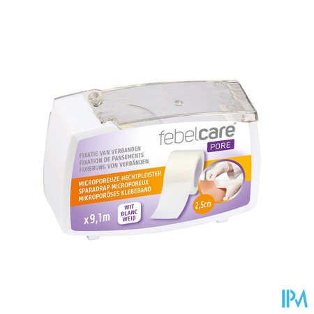 Febelcare Pore Micropor. Hechtpleister 25mmx9,14m