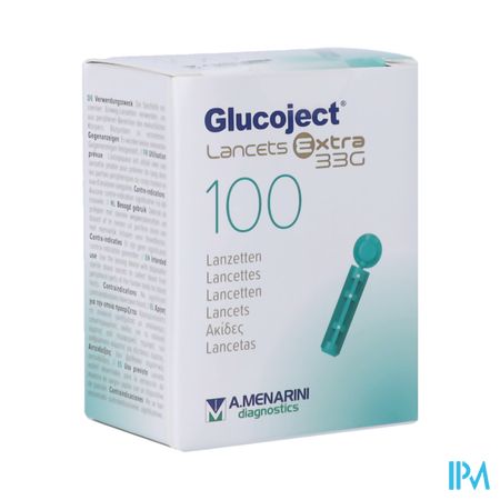 Glucoject l.extra 33g Lancettes 100
