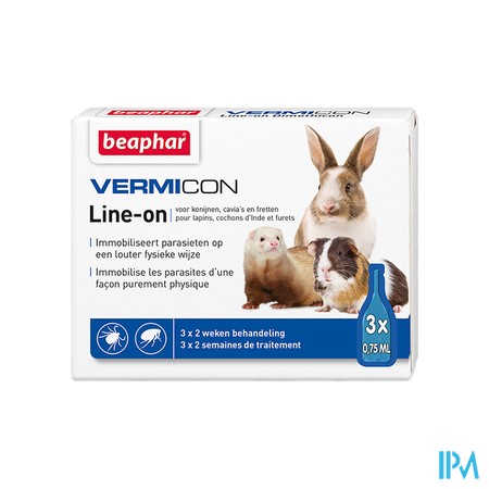 Beaphar Vermicon Line-on Knaagdier 3x0,75ml