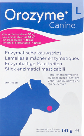 Orozyme Canine l Kauwstrip Enzym.hond >30kg 141g 3