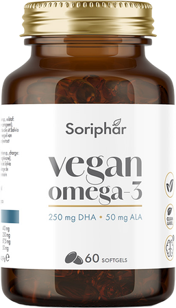 Soria Vegan Omega 3 Dha + Ala Softgels 60