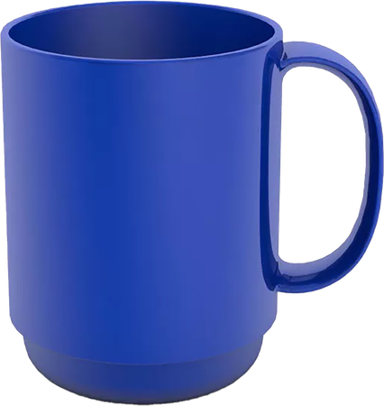 Drinkbeker 1 Handvat Ornamin Henkel 375ml Blauw