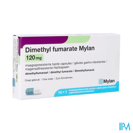 Dimethyl Fumarate Mylan 120mg Caps Maagsapresist14