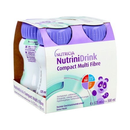 NutriniDrink Compact Multi Fibre Goût Neutre Bouteilles 4x125ml