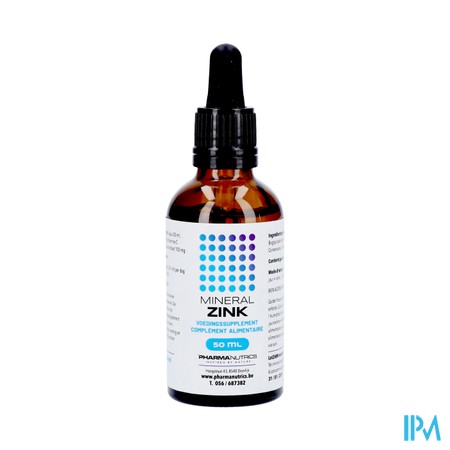 Mineraal Zink Druppels 50ml Pharmanutrics