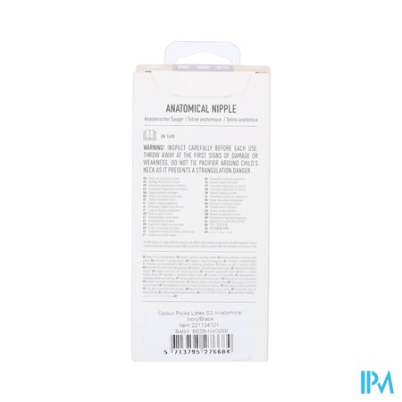 Bibs 2 Sucette Anatomic Studio Duo Polka Bl./ivory