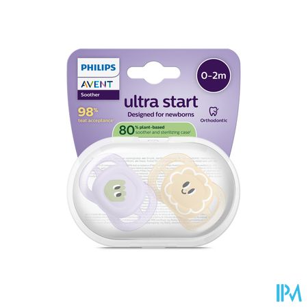 Philips Avent Fopspeen +0m Start Perzik/lila Des.2