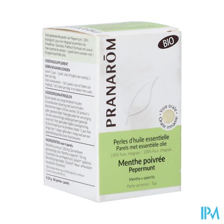 Pranarom Eo Pepermunt Bio Parels 60