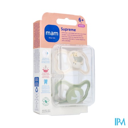 Mam Supreme Fopspeen Silicone 6-16m Uni 2