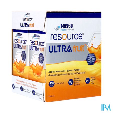 Resource Ultra Fruit Sinaasappelsmaak 4x200ml Nf
