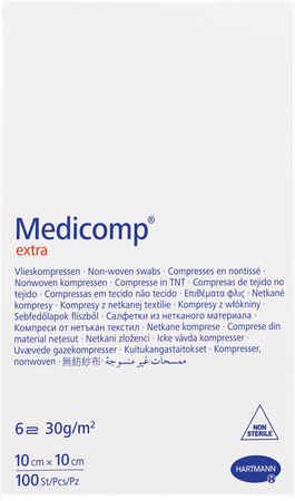 Medicomp 10x10cm 6pl. N.st. 100 P/s