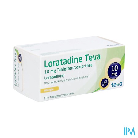 Loratadine Teva 10mg Tabl 100