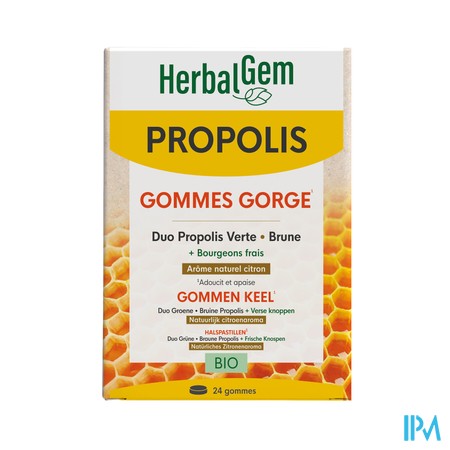 Herbalgem Propolis Large Spectre Bio Gommes 24