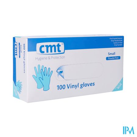 Cmt Handschoenen Vinyl Blauw Z/poeder S 100