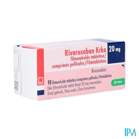 Rivaroxaban Krka 20mg Filmomh Tabl 98
