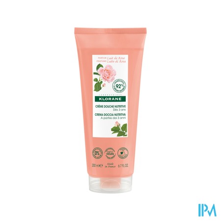 Klorane Lichaam Douchecr Lait Rose 200ml Nf