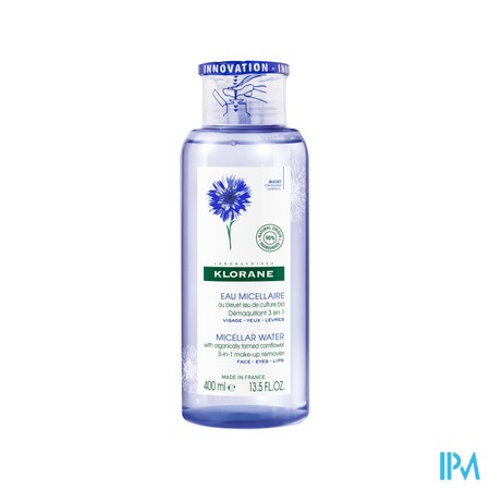 Klorane  Eau Micellaire au Bleuet / Démaquillant 3 en 1 400ml