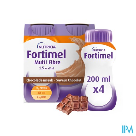 Fortimel Multifiber 1.5kcal Chocolade 4x200ml