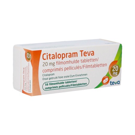 Citalopram Teva Comp Pell. 56 X 20mg