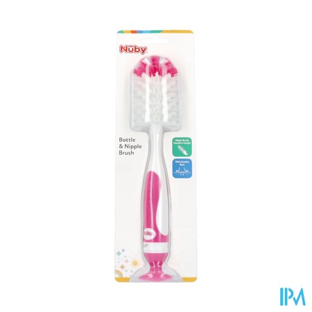 Nuby Flessenborstel&speenborstel Blauw/gr/roze 6