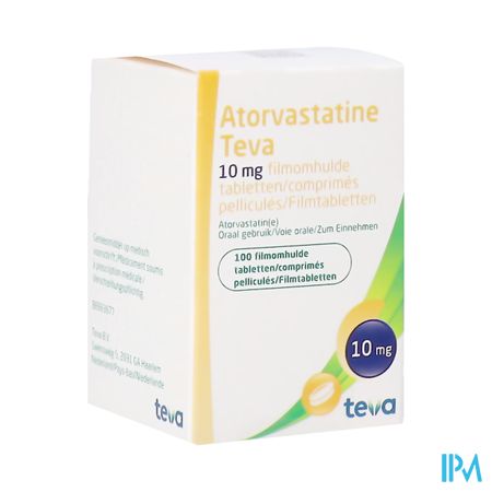 Atorvastatine Teva 10mg Filmomh Tabl 100 Pot