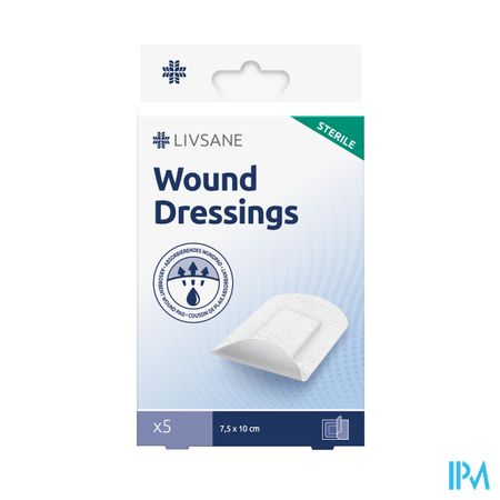 Livsane Sterile Wound Dressings 7,5cmx10cm 5