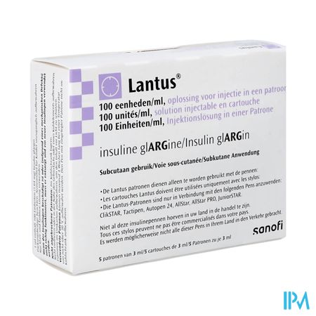 Lantus Cartouche Patroon 5x300 U/3ml