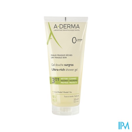 Aderma Indisp.douchegel Overvet 200ml