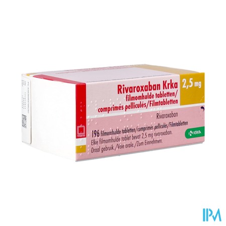 Rivaroxaban Krka 2,5mg Filmomh Tabl 196