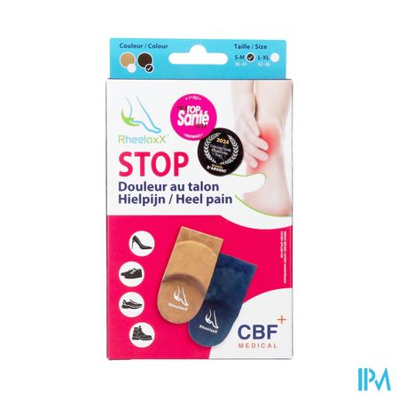 Rheelaxx Stop Douleur Talon l-xl Noir