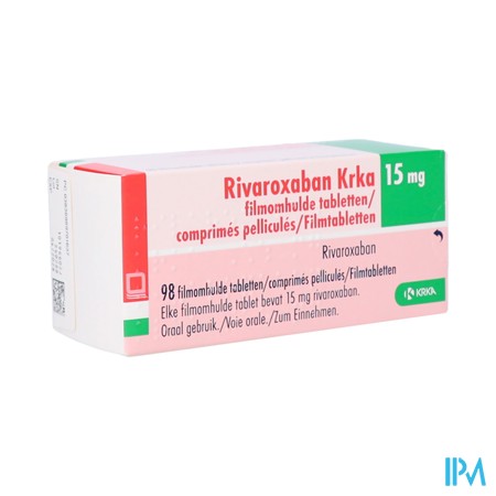 Rivaroxaban Krka 15mg Filmomh Tabl 98