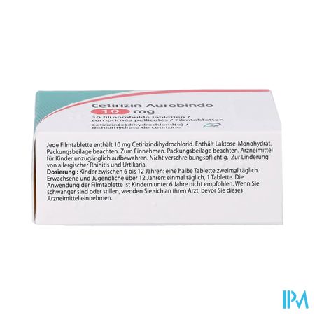 Cetirizin Aurobindo 10mg Filmomh Tabl 10