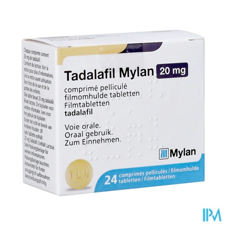 Tadalafil Mylan 20mg Orifarm Comp Pell 24x20mg