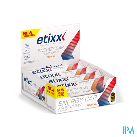 Etixx Energy Bar Fruit Tropical 12x38g