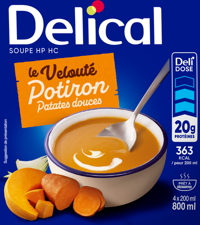 Delical Soupe Vel.potiron Patates Douces&cr4x200ml 2