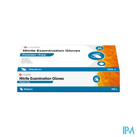 Livsane Nitrile Handschoenen N/st Pdr/vr 100 M