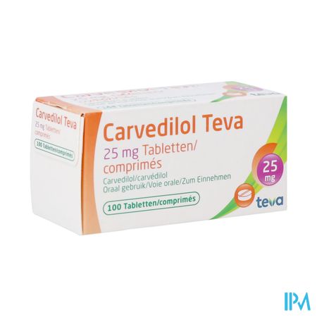 Carvedilol Teva 25,00mg Comp 100 X 25,00mg Carvedilol Teva 25,00mg Comp 100 X 25,00mg