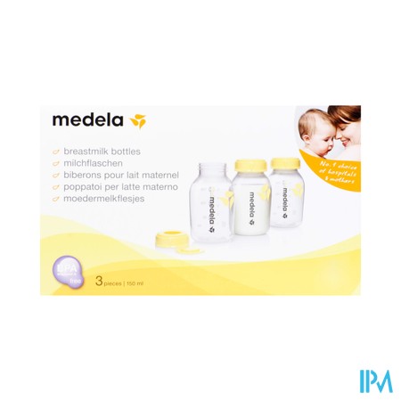 Medela Set 3 Melkflesjes Bedrukt 150ml