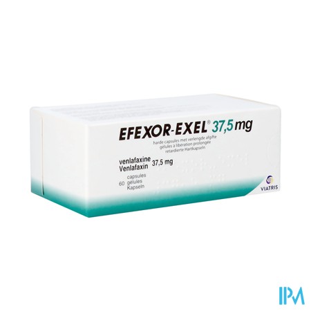 Efexor Exel 37,5mg Verlengde Afgifte Caps 60