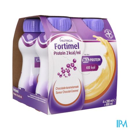 Fortimel Protein 2kcal Karamel&chocolade 4x200ml