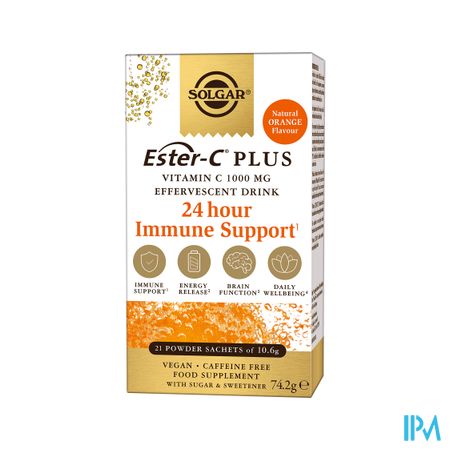 Solgar Ester-c Plus Efferv.1000mg Zakjes 21x10,6g
